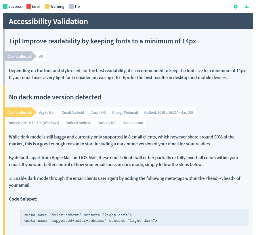 Accessibility Validation